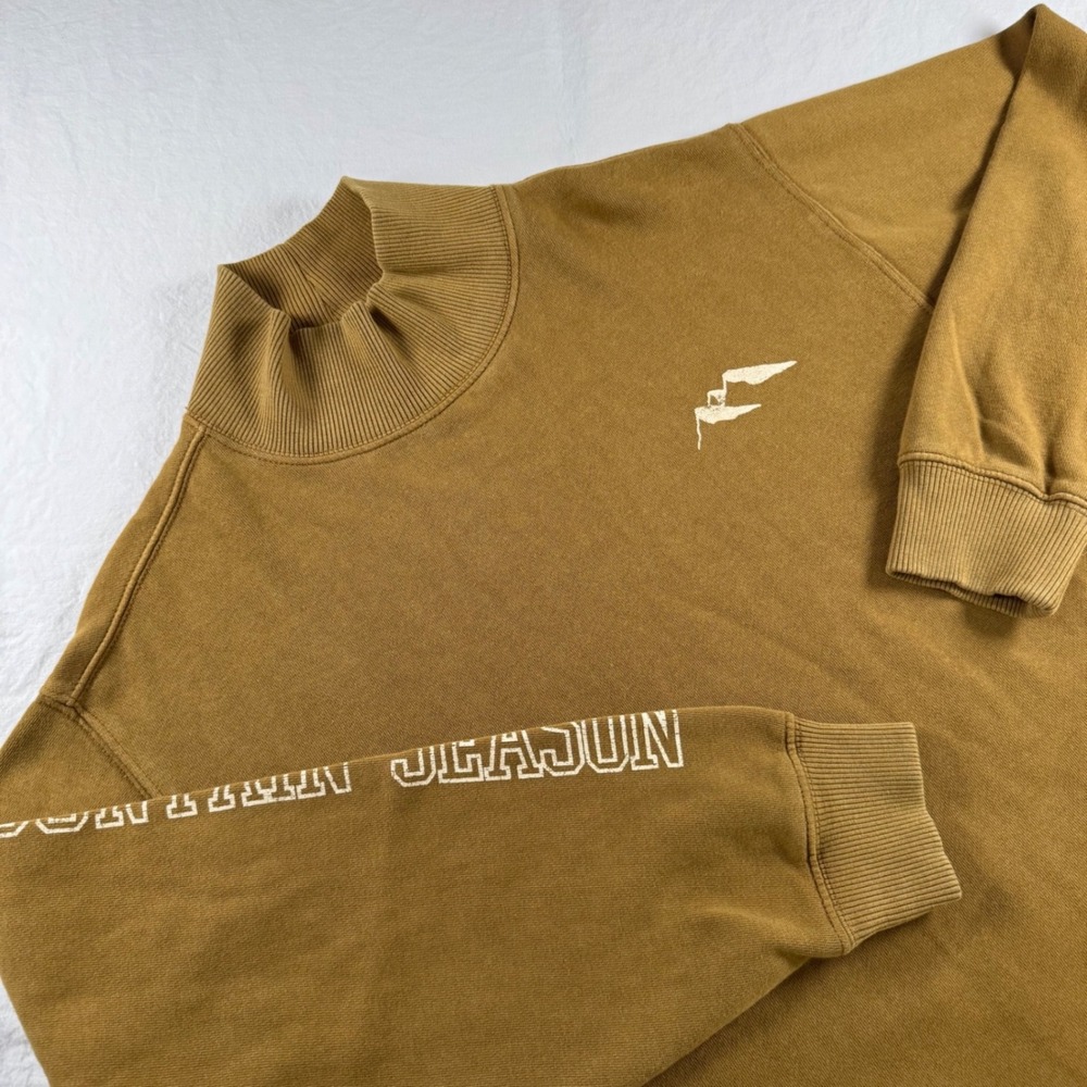 Aerie Women's Size M Gold Mountain Season Graphic Mock Neck Fleece Sweatshirt